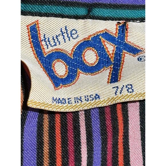 Vintage Turtle Bax 1970s Button Up Blouse Women 7/8 USA Made Striped Lightweight - Picture 4 of 9